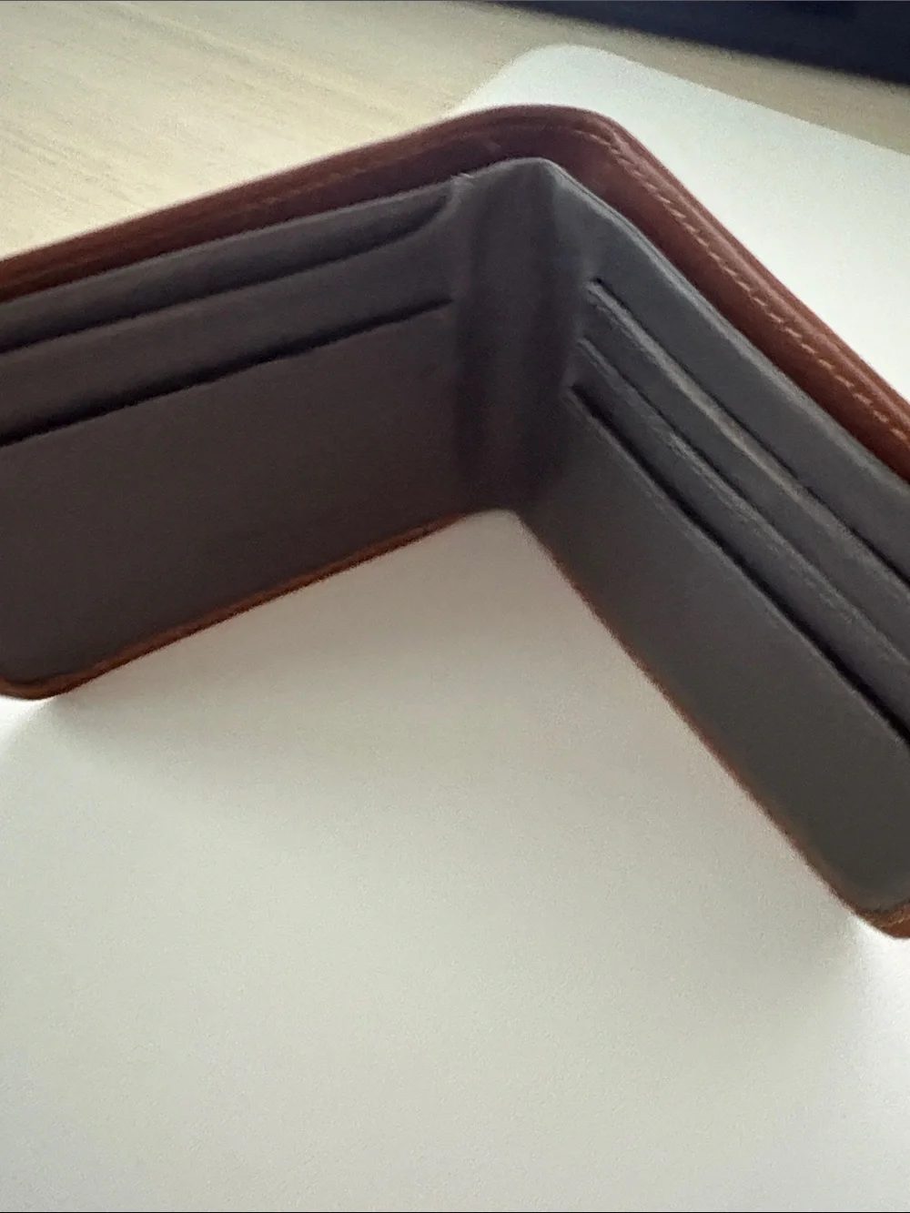 Bellroy Brown Leather Bi-Fold Wallet with Owl Logo